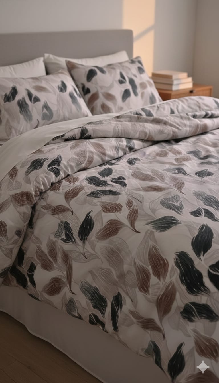 Premium Cotton silk Double Bedsheet with 2 Pillow Covers set – Soft, Breathable & Modern Print - 2