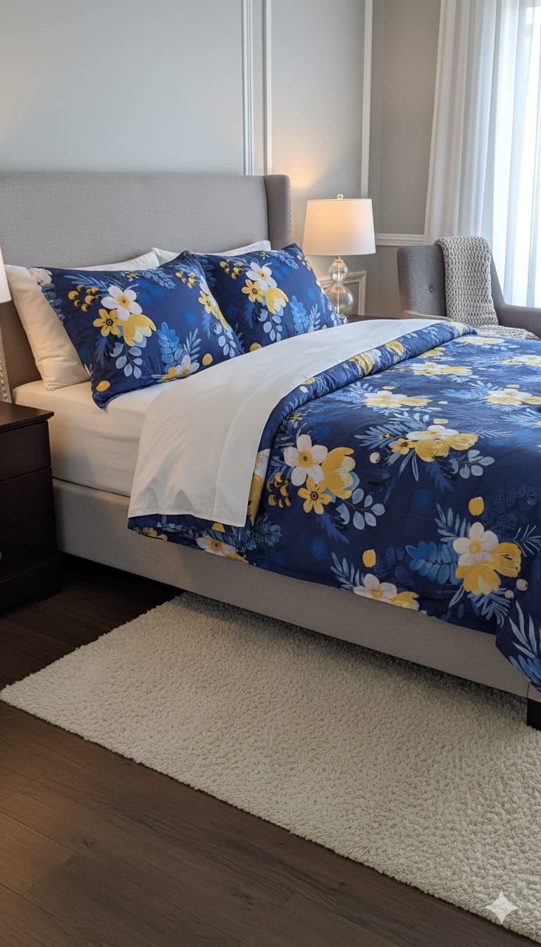 Premium Cotton silk Double Bedsheet with 2 Pillow Covers set – Soft, Breathable & Modern Print - 8