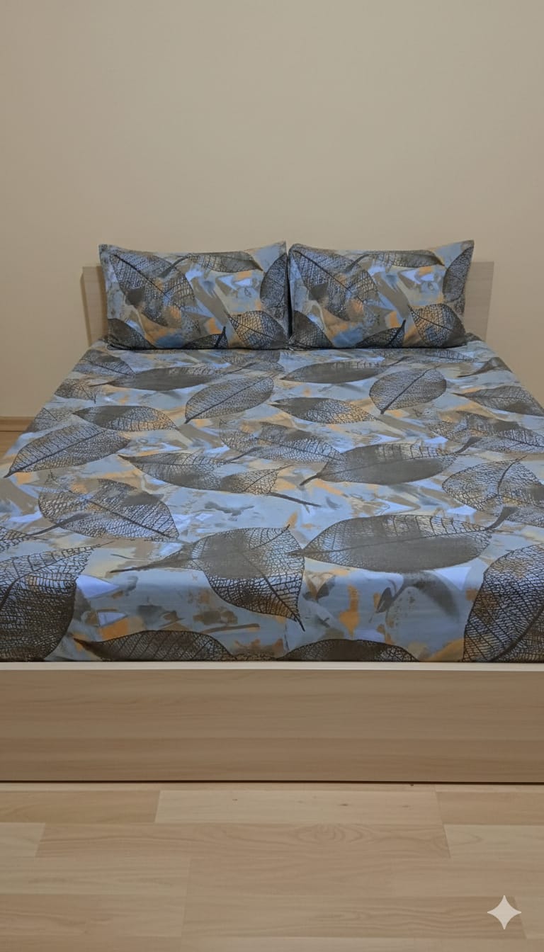 Luxury Fitted Bedsheet with All-Around Elastic – Smooth & Comfortable