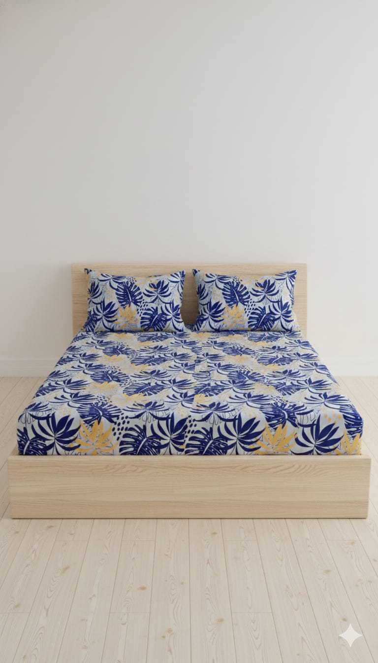 Luxury Fitted Bedsheet with All-Around Elastic – Smooth & Comfortable