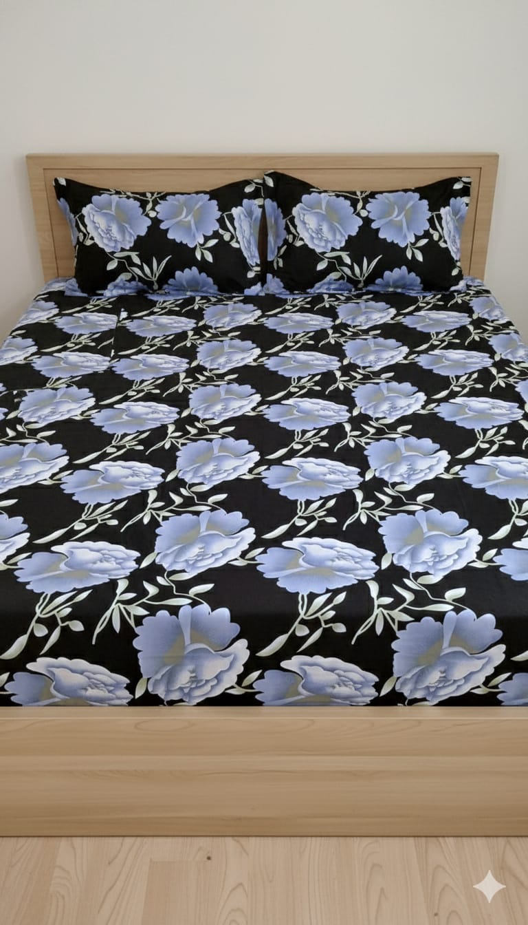 Luxury Fitted Bedsheet with All-Around Elastic – Smooth & Comfortable