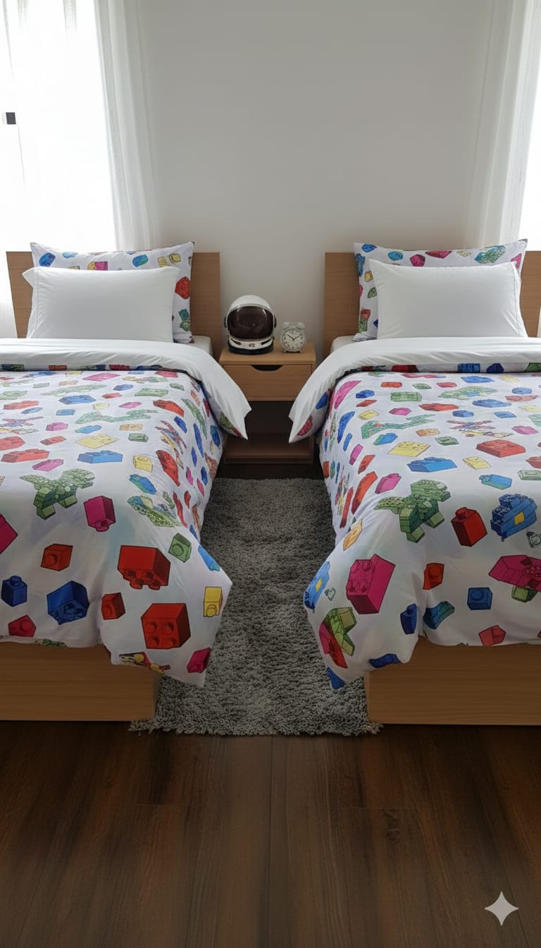 Kids Printed Bedsheet Set – Soft, Colorful & Fun Design