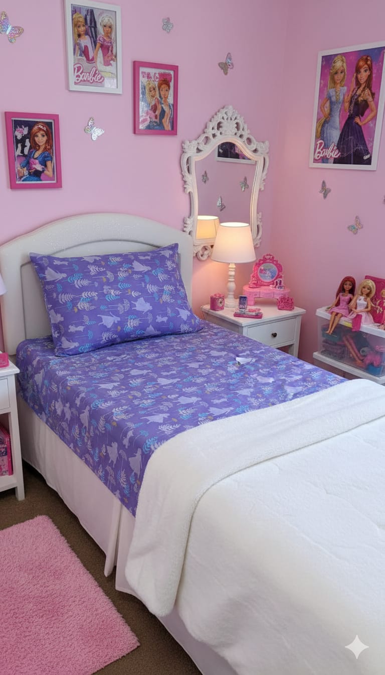 Kids Printed Bedsheet Set – Soft, Colorful & Fun Design
