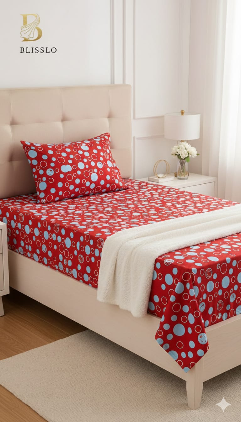 Kids Printed Bedsheet Set – Soft, Colorful & Fun Design