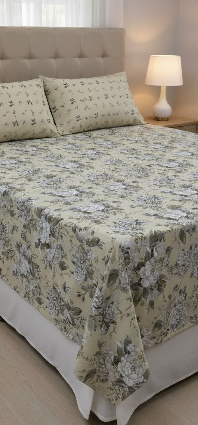 Luxury fitted bedsheet with all around elastic smooth & comfortable