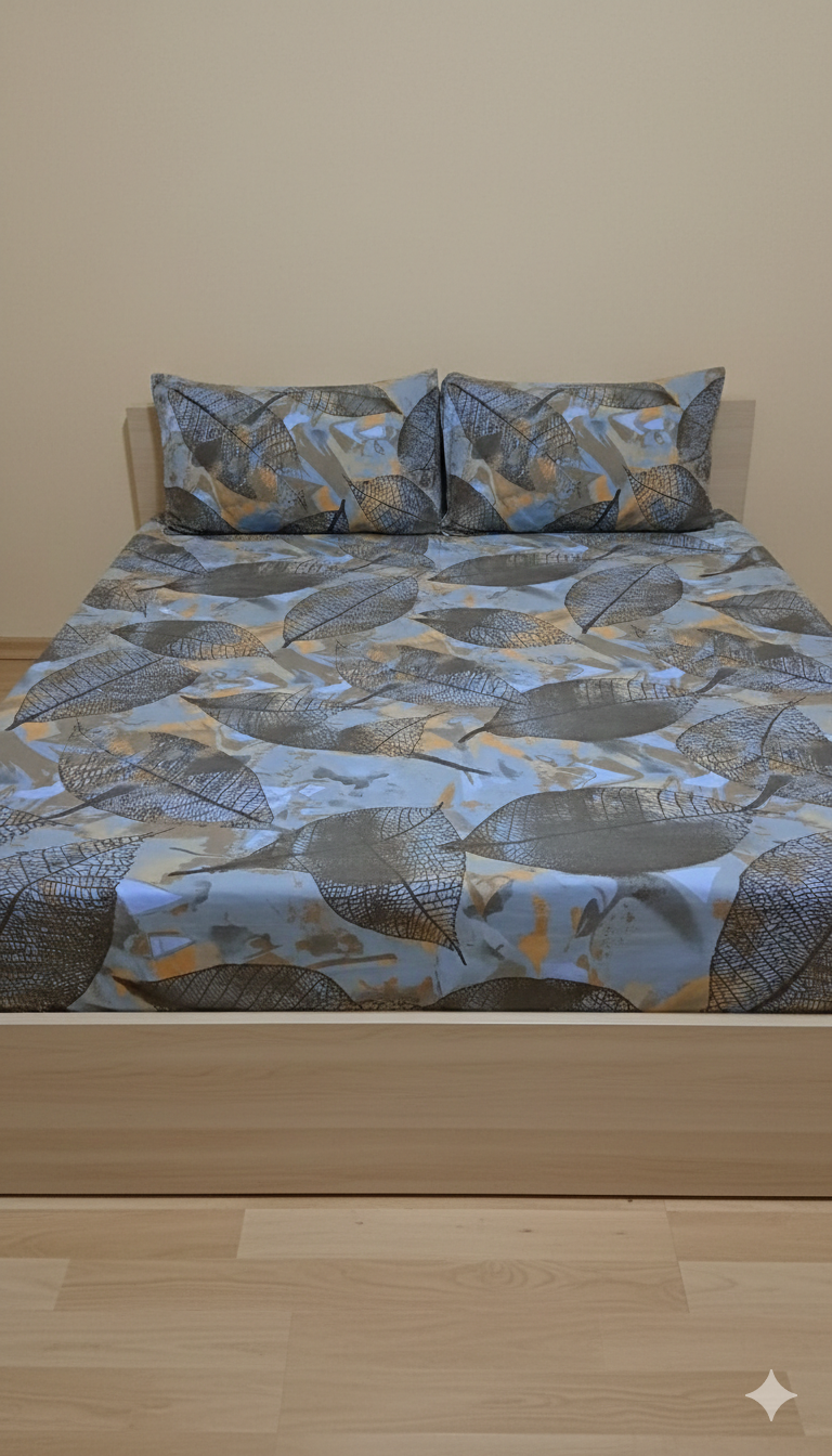 Luxury fitted bedsheet with all around elastic smooth & comfortable