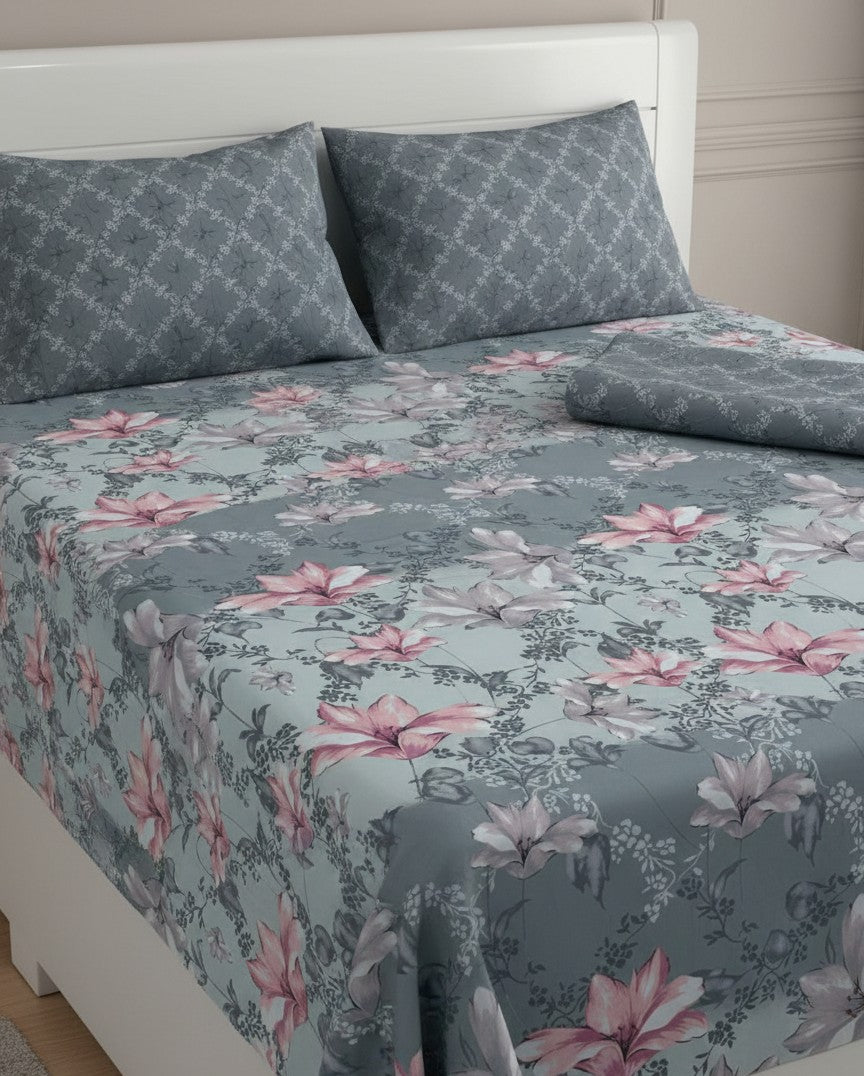 Luxury fitted bedsheet with all around elastic smooth & comfortable