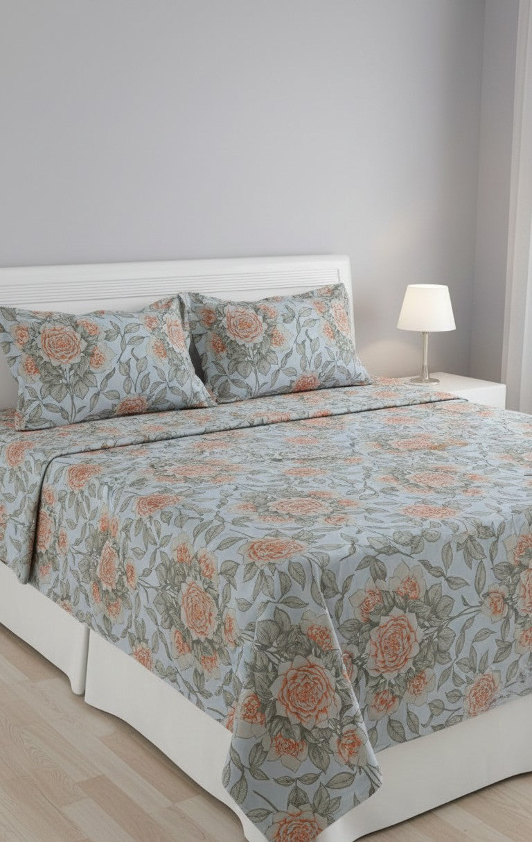 Luxury fitted bedsheet with all around elastic smooth & comfortable