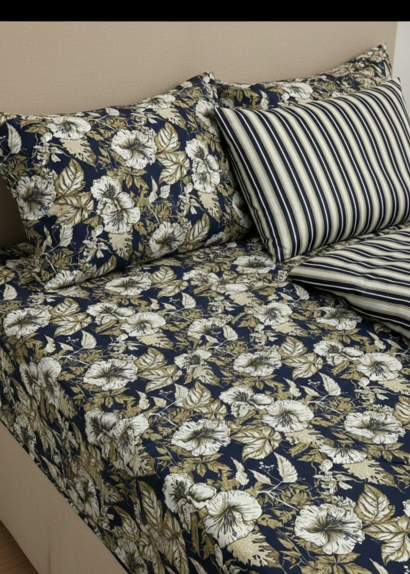 Luxury fitted bedsheet with all around elastic smooth & comfortable