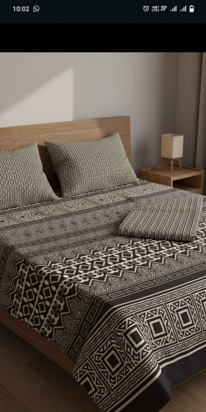 Luxury fitted bedsheet with all around elastic smooth & comfortable