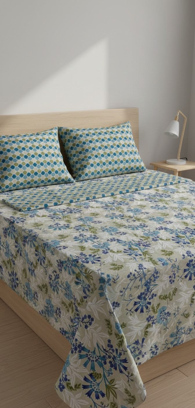Luxury fitted bedsheet with all around elastic smooth & comfortable