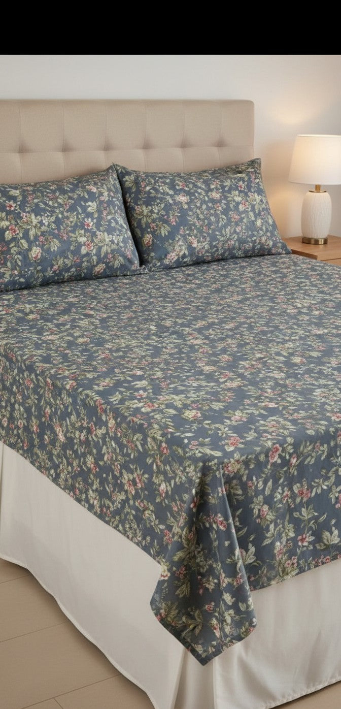 Luxury fitted bedsheet with all around elastic smooth & comfortable